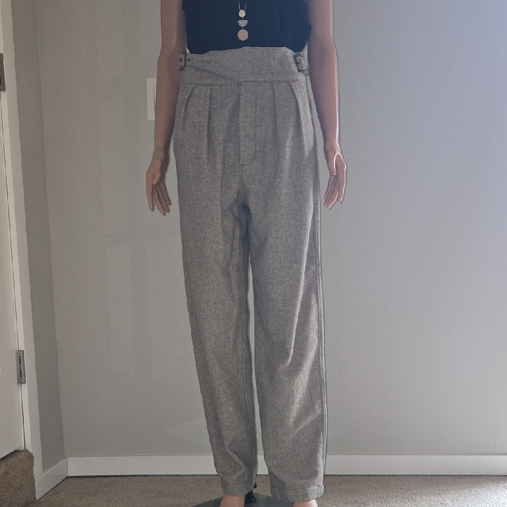 Banana Republic Gray Pleated Trousers